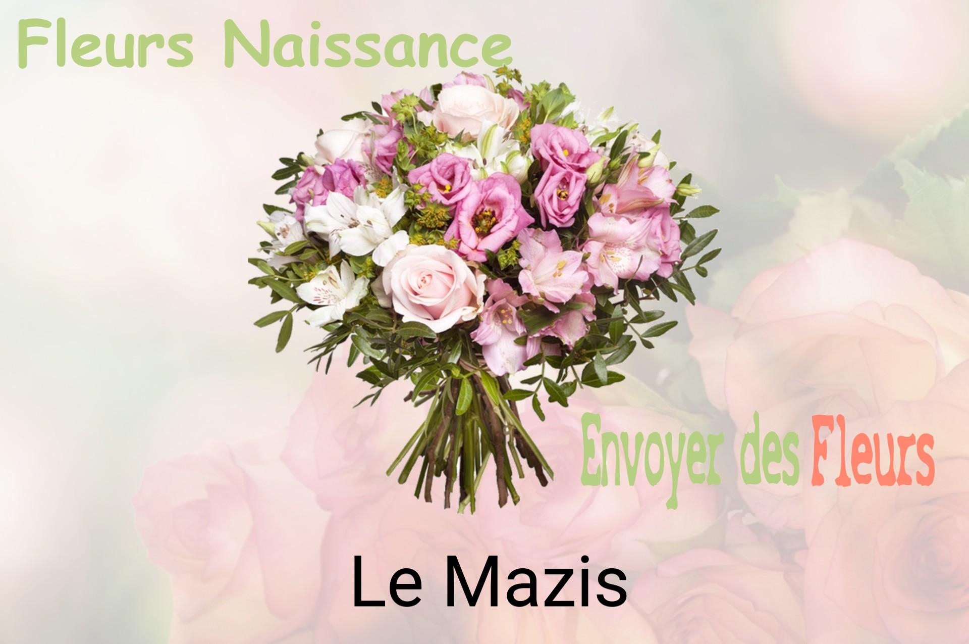 Bouquet de fleurs de naissance livré à Le Mazis